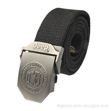 Metal Jeep Outdoor Buckle Canvas Waist Belt